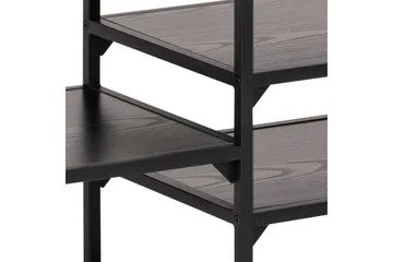 Hasslevik Tv-bänk 120 cm 3 Hyllor - Svart/Matt Svart - Möbler - TV- & Mediamöbler - TV bänk & mediabänk