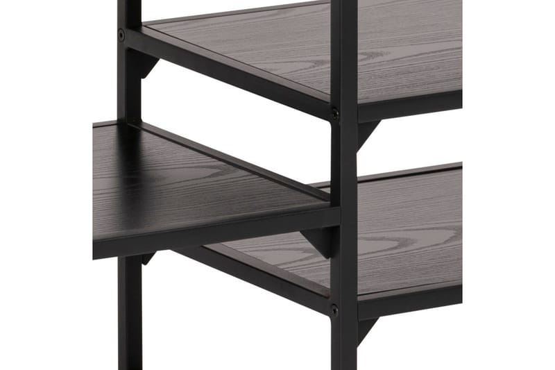 Hasslevik Tv-bänk 120 cm 3 Hyllor - Svart/Matt Svart - Möbler - TV- & Mediamöbler - TV bänk & mediabänk
