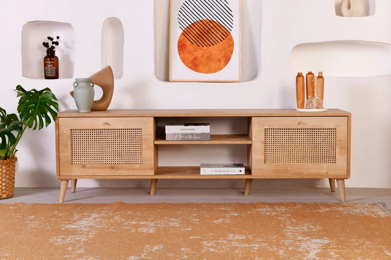 Hazeran Tv-bänk 180 cm - Ek - Möbler - TV- & Mediamöbler - TV bänk & mediabänk