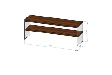 Heglar TV-Bänk 120 cm - Valnöt - Möbler - TV- & Mediamöbler - TV bänk & mediabänk