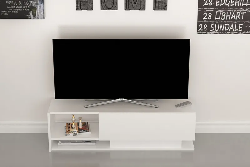 Hejde TV-Bänk 120 cm - Vit - Möbler - TV- & Mediamöbler - TV bänk & mediabänk