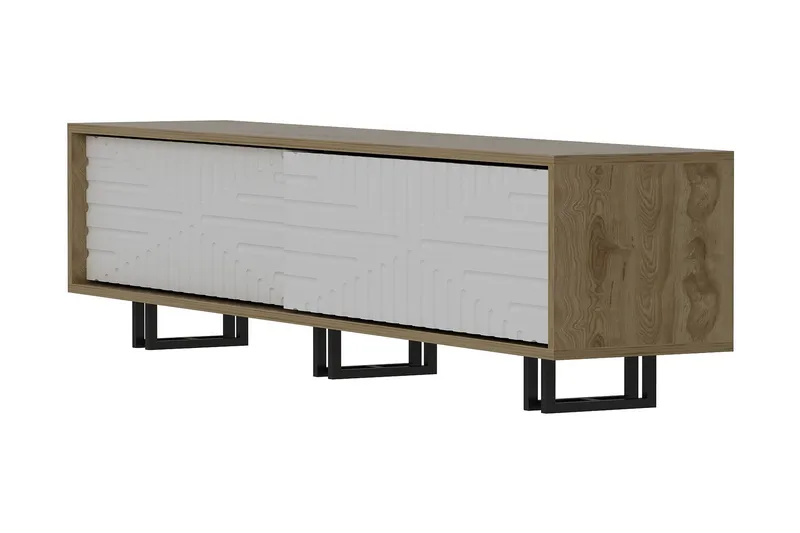 Hejde TV-Bänk 180 cm - Brun/Vit - Möbler - TV- & Mediamöbler - TV bänk & mediabänk