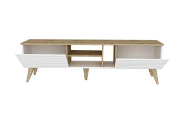 Hejde TV-Bänk 180 cm - Vit/Brun - Möbler - TV- & Mediamöbler - TV bänk & mediabänk