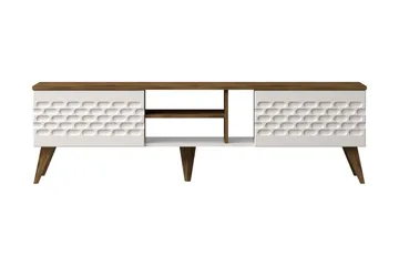 Hejde TV-Bänk 180 cm - Vit/Brun - Möbler - TV- & Mediamöbler - TV bänk & mediabänk