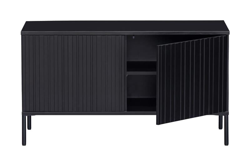 Hemlinge Golvstående TV-bänk 100 cm med Förvaring i Furu - Svart - Möbler - TV- & Mediamöbler - TV bänk & mediabänk