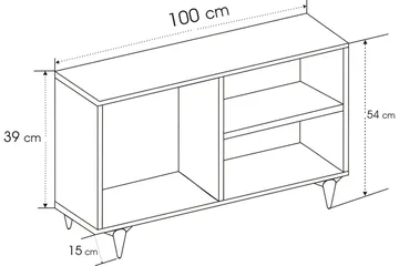 Hensiek TV-Bänk 100 cm - Trä/Natur - Möbler - TV- & Mediamöbler - TV bänk & mediabänk