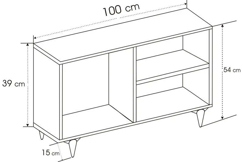 Hensiek TV-Bänk 100 cm - Trä/Natur - Möbler - TV- & Mediamöbler - TV bänk & mediabänk