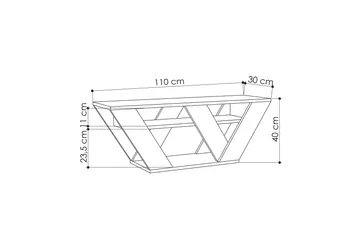 Homitis Tv-Bänk 110 cm - Ljusbrun - Möbler - TV- & Mediamöbler - TV bänk & mediabänk