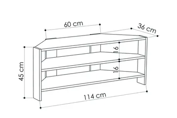 Homitis Tv-bänk 114 cm - Vit - Möbler - TV- & Mediamöbler - TV bänk & mediabänk