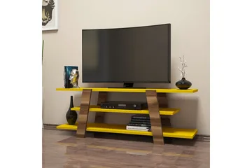 Hovdane TV-Bänk 120 cm - Brun/Gul - Möbler - TV- & Mediamöbler - TV bänk & mediabänk