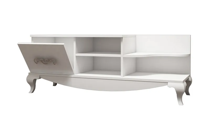 Hovdane TV-Bänk 130 cm - Vit - Möbler - TV- & Mediamöbler - TV bänk & mediabänk
