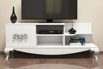 Hovdane TV-Bänk 130 cm - Vit - Möbler - TV- & Mediamöbler - TV bänk & mediabänk
