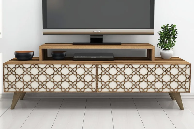 Hovdane TV-Bänk 140 cm - Brun - Möbler - TV- & Mediamöbler - TV bänk & mediabänk