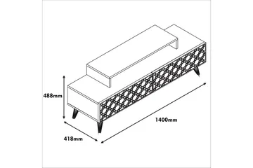 Hovdane TV-Bänk 140 cm - Brun - Möbler - TV- & Mediamöbler - TV bänk & mediabänk