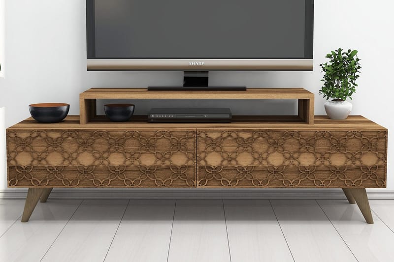 Hovdane TV-Bänk 140 cm - Brun - Möbler - TV- & Mediamöbler - TV bänk & mediabänk
