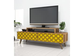 Hovdane TV-Bänk 140 cm - Brun/Gul - Möbler - TV- & Mediamöbler - TV bänk & mediabänk