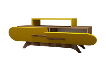 Hovdane TV-Bänk 145 cm - Brun/Gul - Möbler - TV- & Mediamöbler - TV bänk & mediabänk