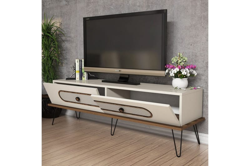 Hovdane TV-Bänk 145 cm - Brun/Vit - Möbler - TV- & Mediamöbler - TV bänk & mediabänk