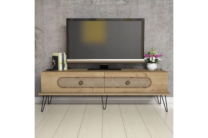 Hovdane TV-Bänk 145 cm - Ljusbrun - Möbler - TV- & Mediamöbler - TV bänk & mediabänk