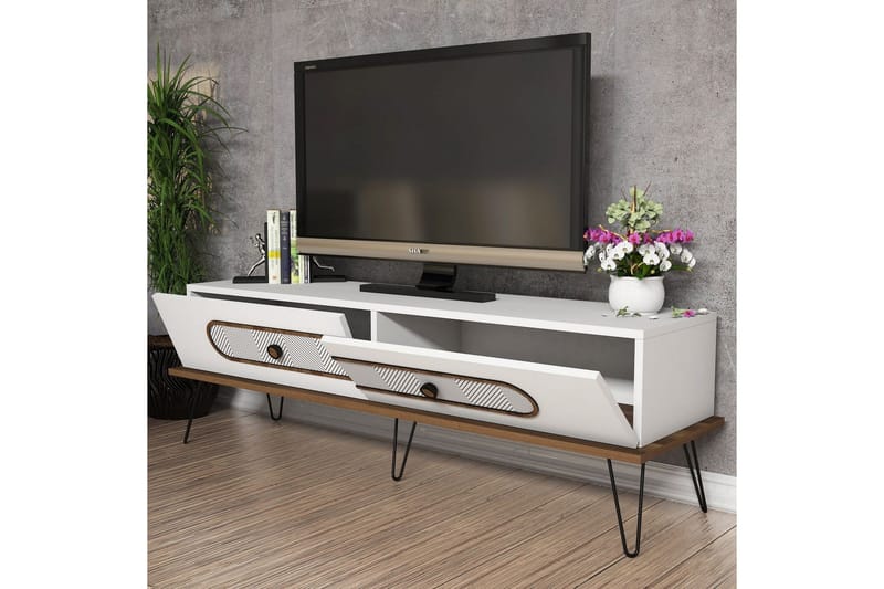 Hovdane TV-Bänk 145 cm - Vit - Möbler - TV- & Mediamöbler - TV bänk & mediabänk