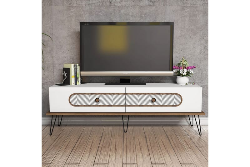 Hovdane TV-Bänk 145 cm - Vit - Möbler - TV- & Mediamöbler - TV bänk & mediabänk