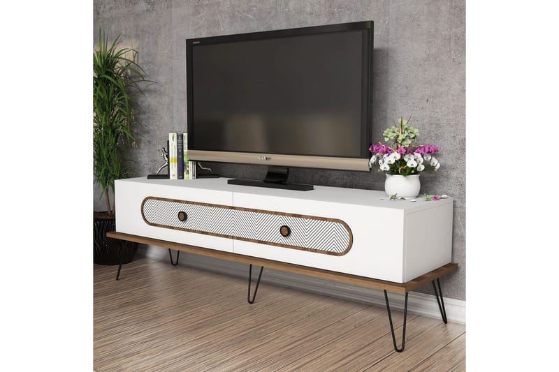 Hovdane TV-Bänk 145 cm - Vit - Möbler - TV- & Mediamöbler - TV bänk & mediabänk