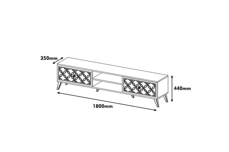 Hovdane TV-Bänk 180 cm - Brun - Möbler - TV- & Mediamöbler - TV bänk & mediabänk