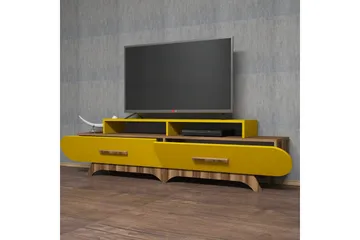 Hovdane TV-Bänk 205 cm - Brun/Gul - Möbler - TV- & Mediamöbler - TV bänk & mediabänk