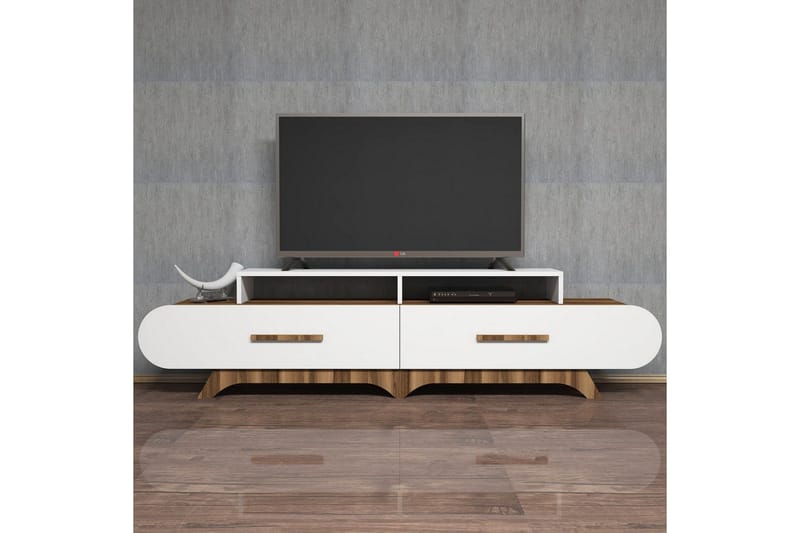 Hovdane TV-Bänk 205 cm - Brun/Vit - Möbler - TV- & Mediamöbler - TV bänk & mediabänk