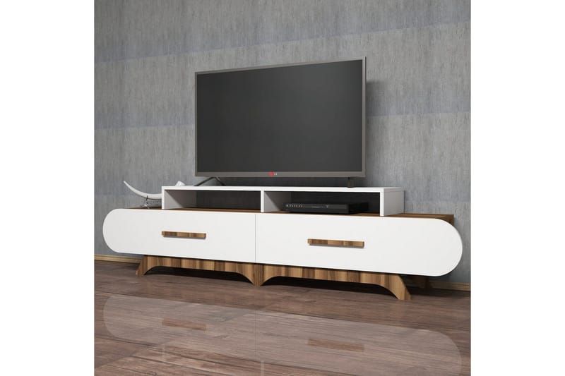 Hovdane TV-Bänk 205 cm - Brun/Vit - Möbler - TV- & Mediamöbler - TV bänk & mediabänk