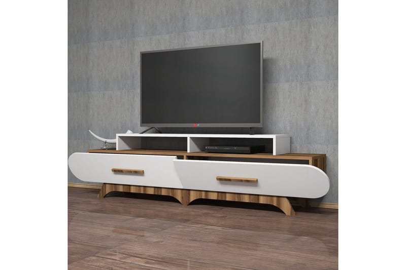 Hovdane TV-Bänk 205 cm - Brun/Vit - Möbler - TV- & Mediamöbler - TV bänk & mediabänk