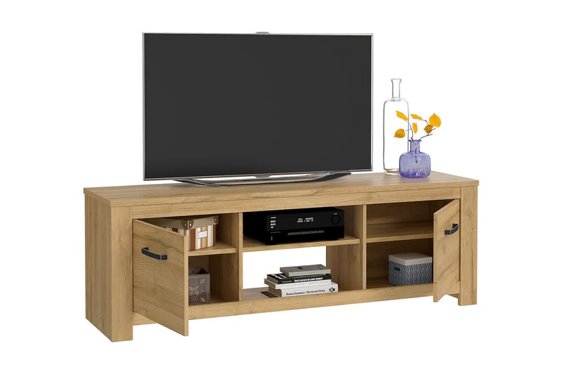 Hovencamp TV-Bänk 161 cm - Brun - Möbler - TV- & Mediamöbler - TV bänk & mediabänk