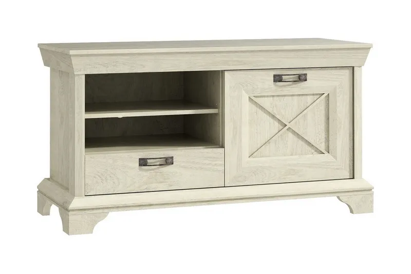 Hurlston TV-Bänk 123 cm - Vit - Möbler - TV- & Mediamöbler - TV bänk & mediabänk