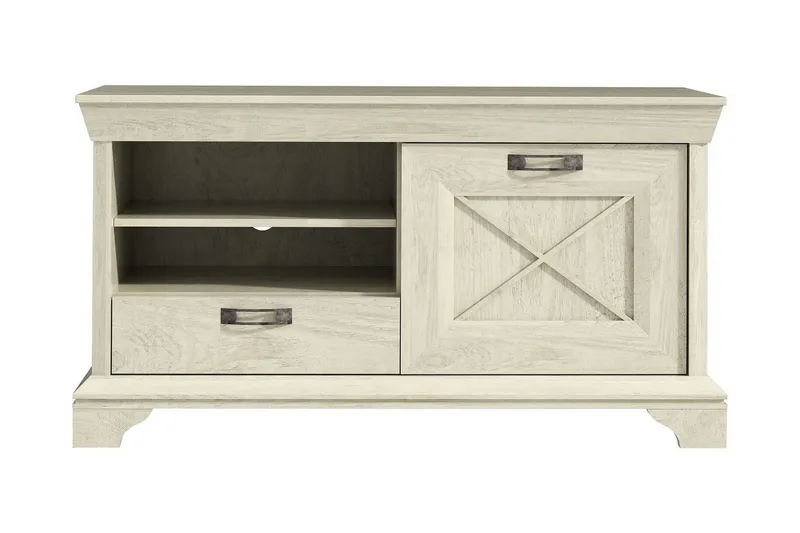 Hurlston TV-Bänk 123 cm - Vit - Möbler - TV- & Mediamöbler - TV bänk & mediabänk