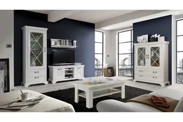 Hurlston TV-Bänk 147 cm - Vit - Möbler - TV- & Mediamöbler - TV bänk & mediabänk