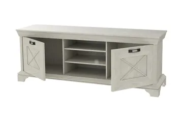 Hurlston TV-Bänk 147 cm - Vit - Möbler - TV- & Mediamöbler - TV bänk & mediabänk