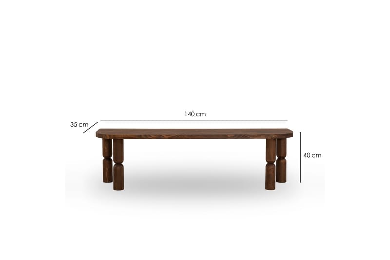Ida Tv-bänk 140 cm - Valnöt - Möbler - TV- & Mediamöbler - TV bänk & mediabänk