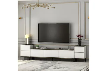 Imaj Tv-bänk 260 cm - Guld/Svart/Vit - Möbler - TV- & Mediamöbler - TV bänk & mediabänk