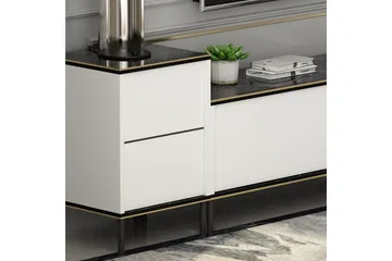 Imaj Tv-bänk 260 cm - Guld/Svart/Vit - Möbler - TV- & Mediamöbler - TV bänk & mediabänk