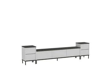 Imaj Tv-bänk 260 cm - Guld/Svart/Vit - Möbler - TV- & Mediamöbler - TV bänk & mediabänk