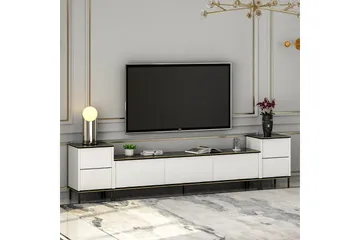Imaj Tv-bänk 260 cm - Guld/Svart/Vit - Möbler - TV- & Mediamöbler - TV bänk & mediabänk