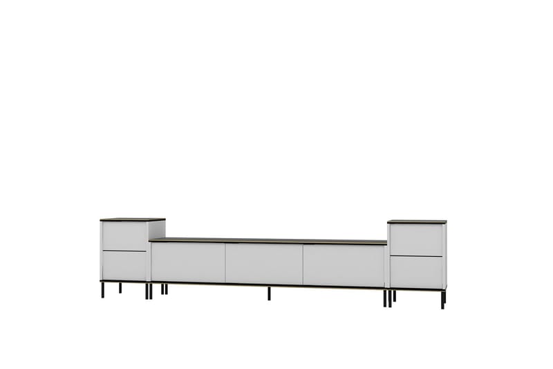 Imaj Tv-bänk 260 cm - Guld/Svart/Vit - Möbler - TV- & Mediamöbler - TV bänk & mediabänk