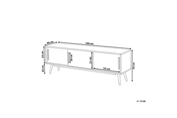 Indiana Tv-Bänk 40x160 cm - Vit - Möbler - TV- & Mediamöbler - TV bänk & mediabänk