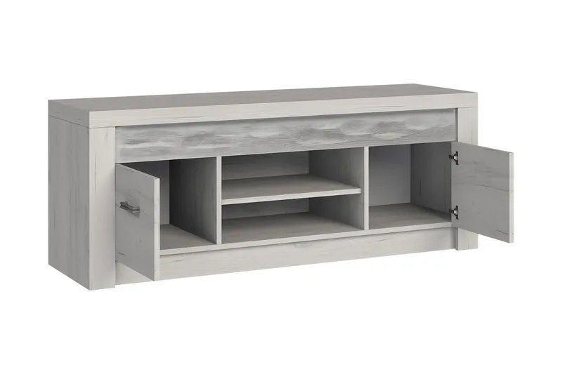 Indianapolis TV-bänk 137x42x53 cm - Vit Led-Belysning - Möbler - TV- & Mediamöbler - TV bänk & mediabänk