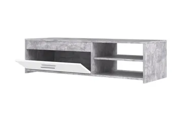 Iztaza Tv-bänk 120 cm - Betonggrå/Vit - Möbler - TV- & Mediamöbler - TV bänk & mediabänk