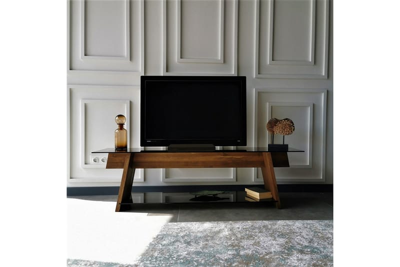 Jamerria TV-Bänk 158 cm - Valnöt/Svart - Möbler - TV- & Mediamöbler - TV bänk & mediabänk