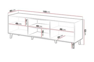 Juniskär Tv-bänk 40x52x150 cm Scandinavian Choice Vit - Möbler - TV- & Mediamöbler - TV bänk & mediabänk