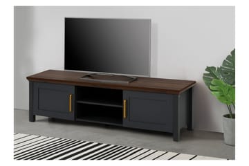 Juntolah Golvstående TV Bänk 160 cm med Förvaring i Målat Trä - Antracitgrå - Möbler - TV- & Mediamöbler - TV bänk & mediabänk