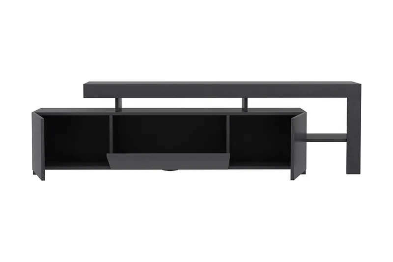 Jurukovo Golvstående TV Bänk 192 cm med Förvaring i Målat Trä - Antracit - Möbler - TV- & Mediamöbler - TV bänk & mediabänk