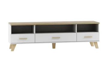 Kardos TV-bänk 180 cm - Vit/Ek - Möbler - TV- & Mediamöbler - TV bänk & mediabänk